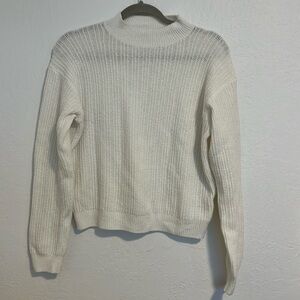 Uniqlo white knit sweater